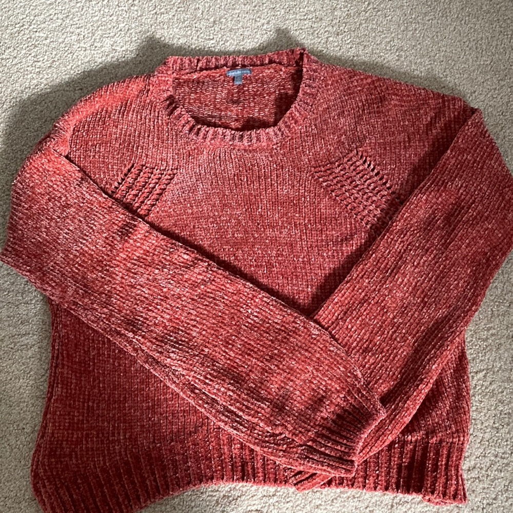 Charlotte Russe Rust Orange Chenille Pullover Sweater